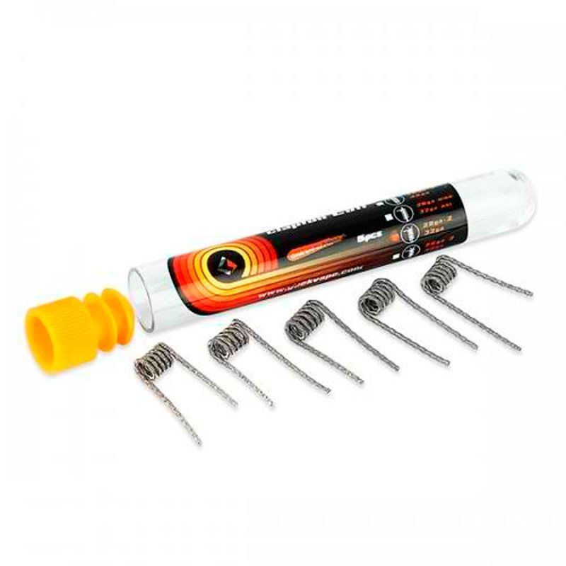 GEEK VAPE 5er Pack Prebuilt Twisted Clapton Coil (Kanthal A1, 28ga*2