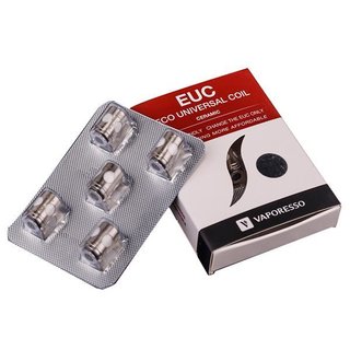 VAPORESSO - 5er Pack EUC Ceramic SS316L Verdampferk&ouml;pfe f&uuml;r ESTOC 0,3 Ohm