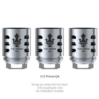 SMOK - 3er Pack TFV12 Prince V12 Prince-Q4 Coils Verdampferköpfe