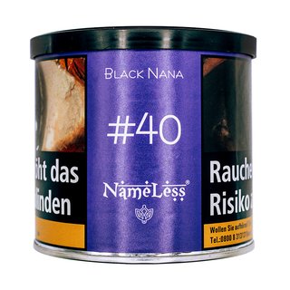 NAMELESS - #40 Black Nana Shisha Tabak