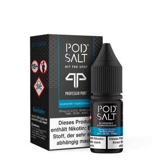 POD SALT - Fusion - Professor Puff - Blueberry Pomgranate Nikotinsalz Liquid mit Steuerzeichen 20mg