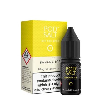 POD SALT - Banana Ice Nikotinsalz Liquid 10ml 20mg mit Steuerzeichen