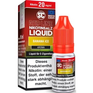 SC - RED LINE - Nikotinsalz Liquid Banana Ice 10ml mit Steuerzeichen