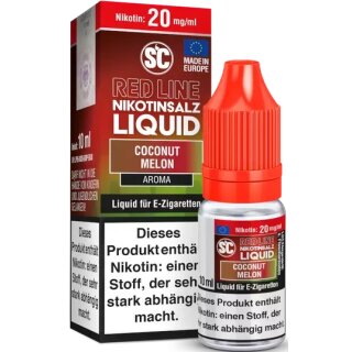 SC - RED LINE - Nikotinsalz Liquid Coconut Melon 10ml mit Steuerzeichen