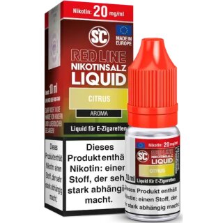 SC - RED LINE - Nikotinsalz Liquid Citrus 10ml mit Steuerzeichen