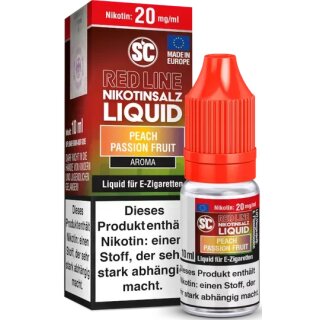 SC -RED LINE - Nikotinsalz Liquid Peach Passionfruit 10m mit Steuerzeichen