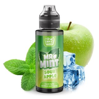 BIG BOTTLE - Mr.Mint Sour Apple Longfill Aroma 10ml mit Steuerzeichen