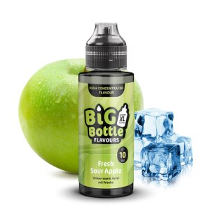 BIG BOTTLE FLAVOURS XL - Fresh Sour Apple Longfill Aroma 10ml mit Steuerzeichen