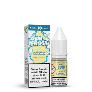 DR. FROST - Banana Ice Nikotinsalzliquid mit Steuerzeichen